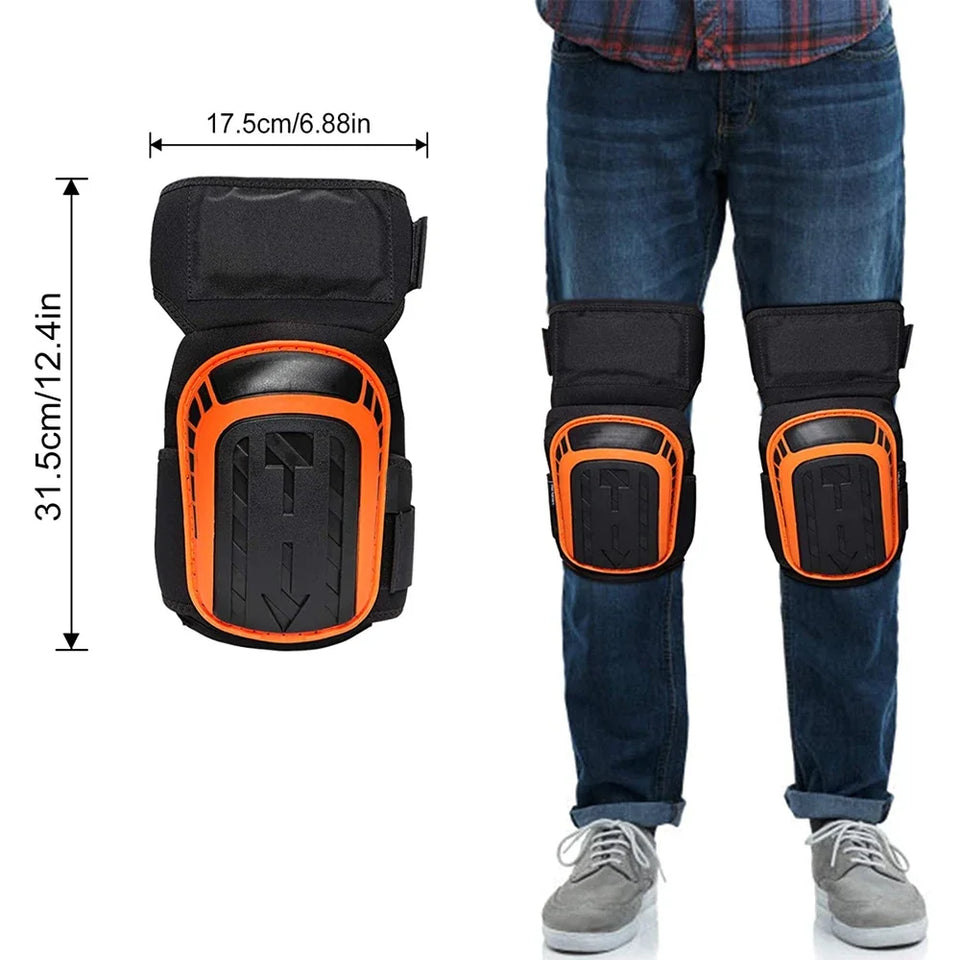 Gel Knee Pads For Work & Gardening – Heavy Duty Professional Knee Pad with EVA Foam&GEL Cushion For Construction, Concrete