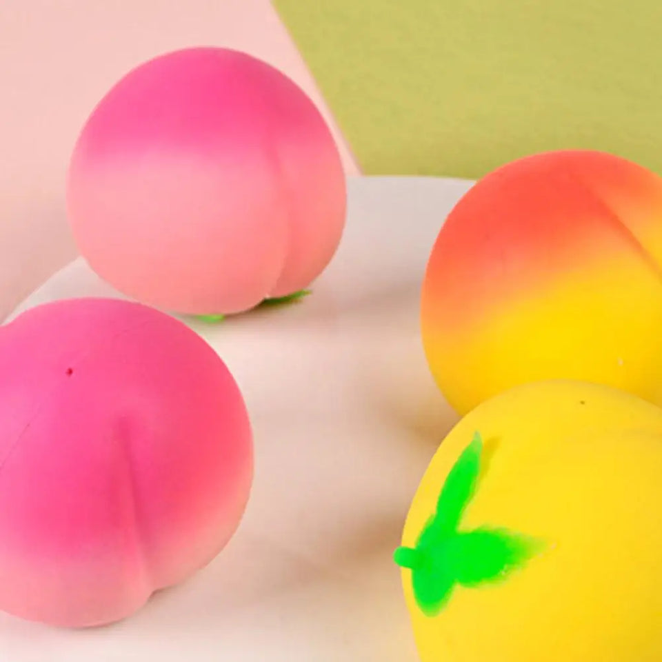 Peach stress-relieving toys – Slow Rising Stress Relief for Kids & Adults, Squeeze Anti-Anxiety Sensory Fidget Toy