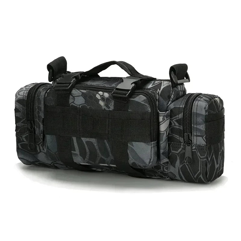Outdoor Hiking Waist Bag 600D Waterproof Oxford Climbing Shoulder Bags Fishing Camping Hiking Pouch Chest Bag