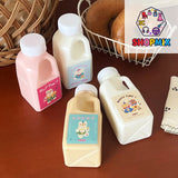 1PC Transparent Kids Water Bottle Plastic Juice Bottle PET Milk Beverage Bottle With Lid Camping Hiking Drinkware