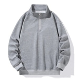 Big Size Clothing Store Sweatshirt Men Half Turtleneck Zip-up Long Sleeve Pullover Male Loose Fit Spring Autumn Large Plus 10XL