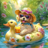 Huacan New Arrivals Diamond Painting Animal Dog Diy Full 5d Mosaic Flower Rhinestone Pictures at Home Decor Craft Kit