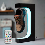 LED Floating Shoe Rack 360 Degree Auto Rotate Display Stand Shoes Shop Sample Showcase Shoes Rack Sneaker Storage