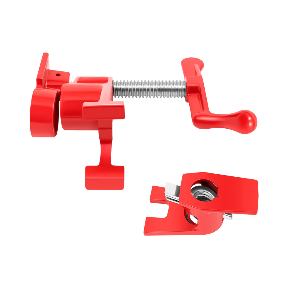 4 Pcs 3/4" Wood Gluing Pipe Clamp Set for Woodworking Lumber Stores, Manufacturing Plants, Repair Shops