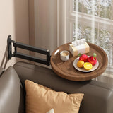 Folding Wall Table For Bed Retractable Wall-Mounted Desk Small Round Desk Wall Mounted tray Rotatable Bedside Storage Holder