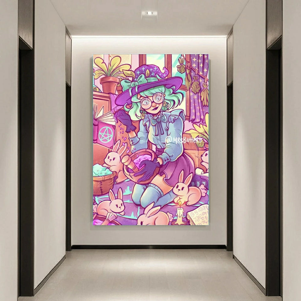 Magic Witch Girl Diamond Painting 5D DIY Art Mosaic Embroidery Bathroom Decor Cross Stitch New Arrivals Adult Gift Offers Large