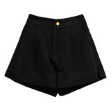 2024 Autumn Winter New Thick Woolen Shorts Korean Loose High Waisted Split Wide Leg Pants Casual Outerwear Boots Pants Women