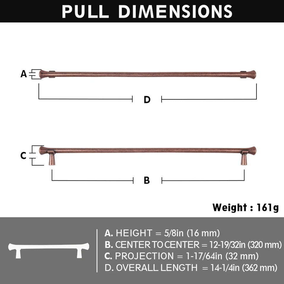 Goo-Ki Antique Brass Stainless Steel Cabinet Handles T Bar Knobs Modern Drawer Pulls for Kitchen Cabinet Hardware for Bedroom
