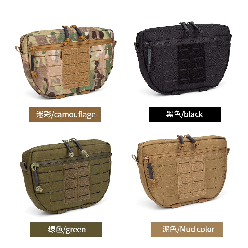 1050D Sports Hunting Dump Pouch Nylon Front Pouch of Plate Carrier Chest Rig with Molle Carrying Kit Pouch