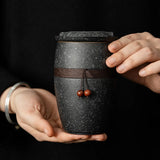 Tea Separation Tea Cup Ceramic with Lid Creative Tea Cup Personal Filter Office Portable Household Water Cup