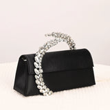 Luxury Diamond Evening Bag Clutch Satin Women Designer Handbags Crystal Silk Shoulder Crossbody Bags for Women Wedding Box Bag
