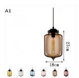 Modern Restaurant Chandelier Light Blown Colorful Glass  Lampshade Glass Ceiling Hanging Lamps Living Room Coffee Room Office