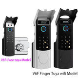 Outdoor Waterproof Smart Tuya Wifi Lock 3D Face Recognition Digital Code Keyless App Fingerprint Lock With Rechargeable Battery