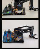 DIY Black Robotic Arm Construction Kit - Learn Welding, Basic Electronics, Circuit Design & Control, Perfect for STEM Projects, Maker Education, Beginners Tech Gift