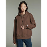 Women Plush Hoodies Sweatshirt 2024 Autumn Long Sleeve Loose Hooded Sweatshirt Versatile Leisure Multicolor Warm Pullover Tops