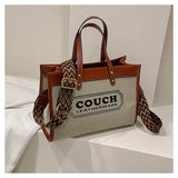 Canvas handbags women's 2023 new fashion all-match tote bag style large capacity shoulder messenger bag for woman