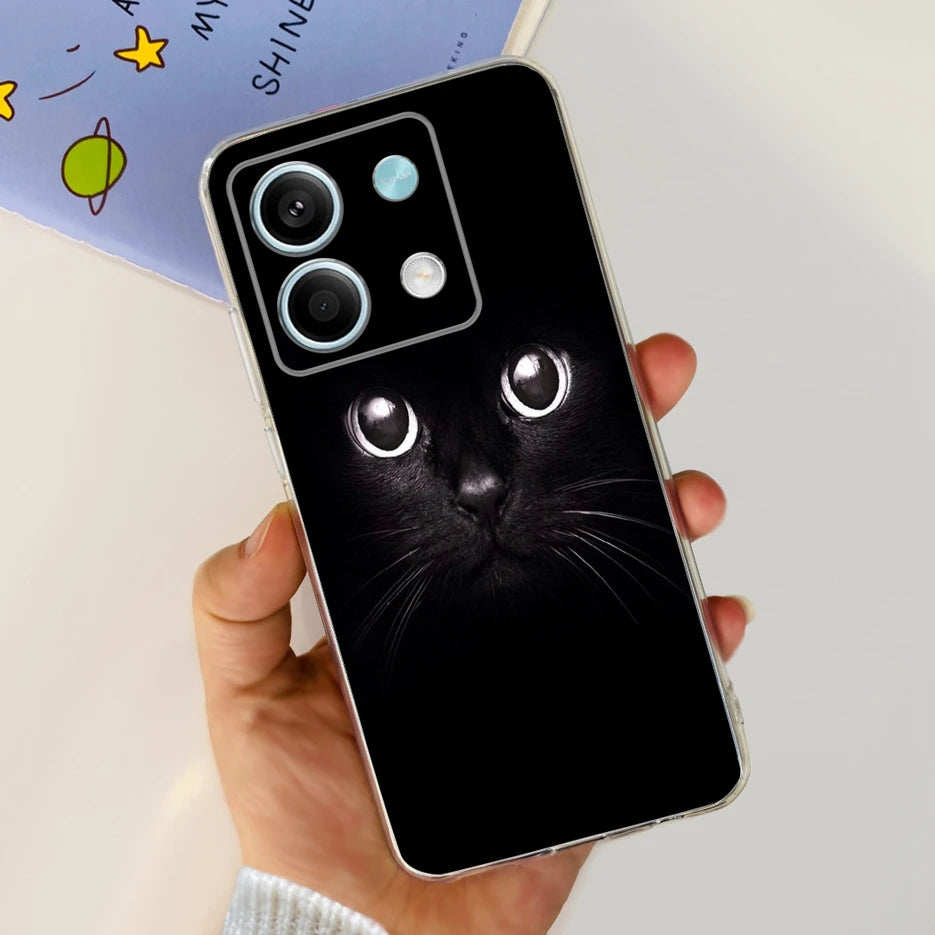 For Xiaomi Redmi Note 13 4G Case Cute Cat Butterfly Cover Soft Silicone Phone Case For Redmi Note 13 Pro Plus Note13 Full Bumper