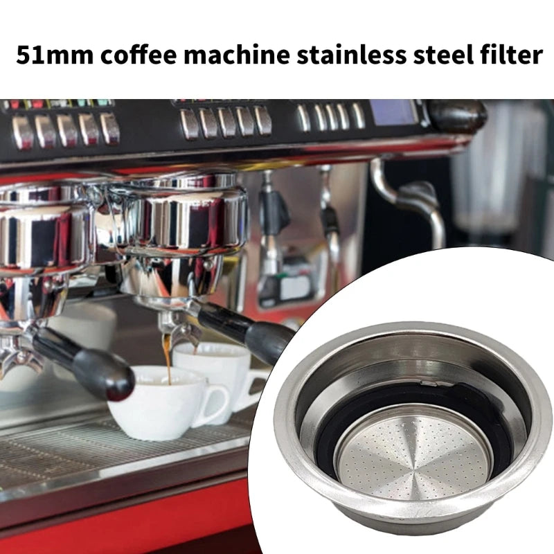 Convenient Espresso Enthusiasts Present 51mm Stainless Steel Coffee Filter