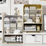 Angle Insertion Desk Pen Holder, Desktop Storage Box for Office Supplies & Cosmetics, Multifunctional Organizer Rack