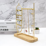 1 desktop solid wood base jewelry rack suitable for organizing and storing watches, earrings, bracelets, necklaces, etc
