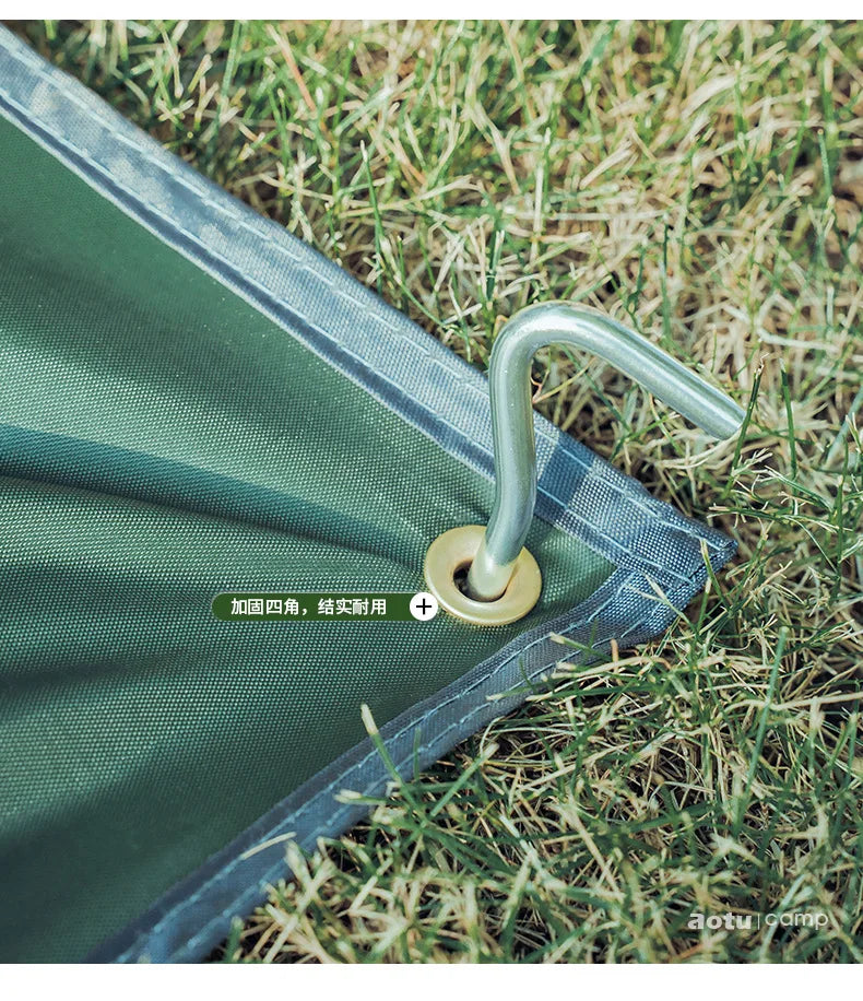 Camping Ground Sheet Picnic Mat Tent Footprint Tarp Awning Shade Beach Pad Outdoor Travel Tent Tarp Sun Canopy with Tent Pegs