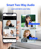 Tuya WiFi Camera 1080P HD Indoor Security Monitor Smart Life APP Real-time Surveillance Camera Supports Two-way Voice Intercom