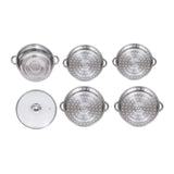 5 Tier 26 / 28 / 30cm Steam Cooker Steamer Pan Cook Food Veg Pot Stainless Steel