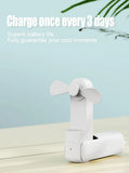 Foldable Small Fan Portable and high-power Hand Held Portable Mini Fan Rechargeable Hand USB Charge Fan
