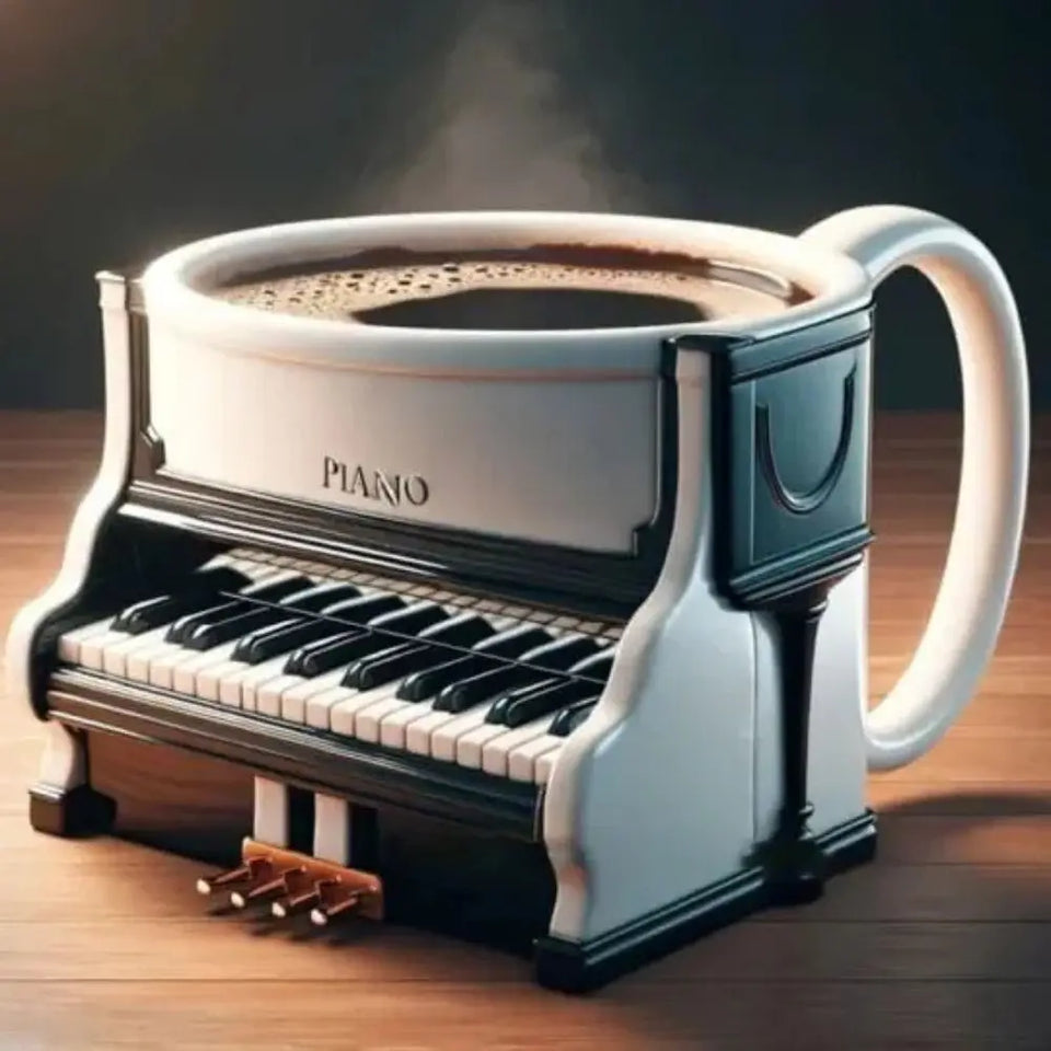 Resin Musical Instrument Coffee Mug Guitar Pattern Handcrafted Coffee Cup Durable Guitar Shaped Coffee Cup for Home Kitchen