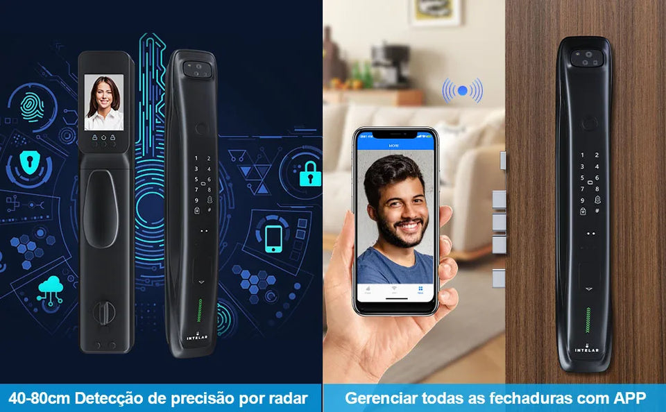 X3 Tuya Wifi 3D face recognition Electronic lock biometrics Fingerprint Lock Smart Door Lock Key Card NFC Camera Electronic Lock