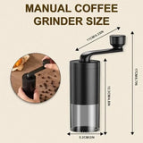 Manual Coffee Grinder CoffeeBean Grinding Ceramic Grinding Core Professional Double Bearing Adjustable Hand Crank Coffee Grinder