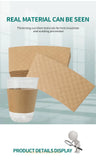 50/100pcs Kraft Paper Coffee Cup Sleeves Disposable Cup Cover Drinks Protective Cover Non-Slip  Heat Insulation Cardboard Holder