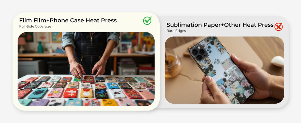 HTVRONT Printable Sublimation Heat Transfer Film for Phone Case Heat Press，10/20Pack A4 8.5" x 11" Sublimation Transfer Paper