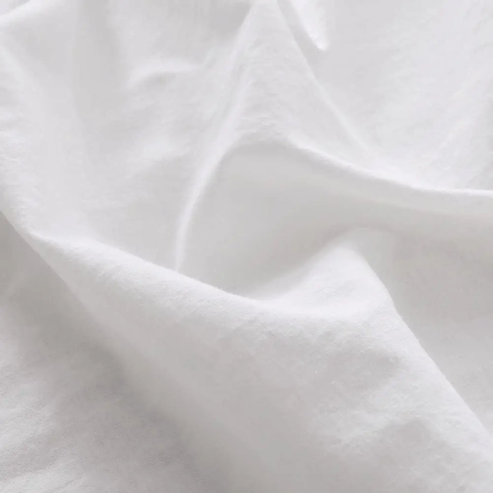 Simple&Opulence Linen Fitted Sheet (1 Piece) - 14 Inch Deep Pocket Mattress Cover Natural Flax Cotton Soft Breathable  Bedding