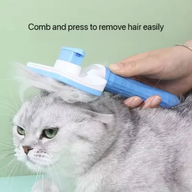Pet Hair Remover Comb One Click Self Cleaning Brush for Dogs Cats Grooming Tool Effectively Remove Loose Floating Fur Shedding