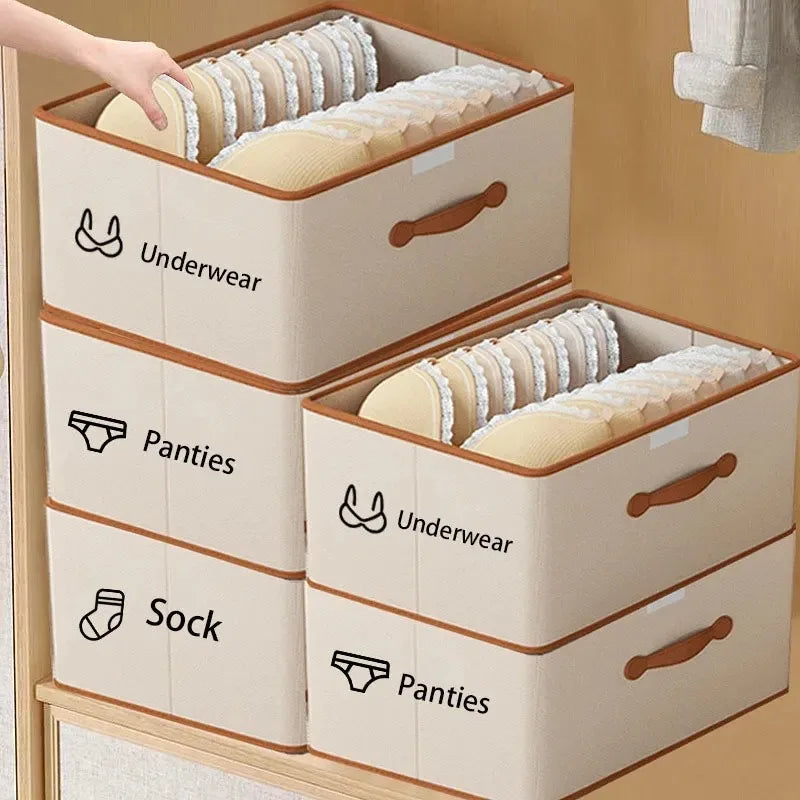 Clothes Storage Box With Lid For Household Use Wardrobe Underwear Storage Box Organizing Boxed Clothes Blankets Storage Basket