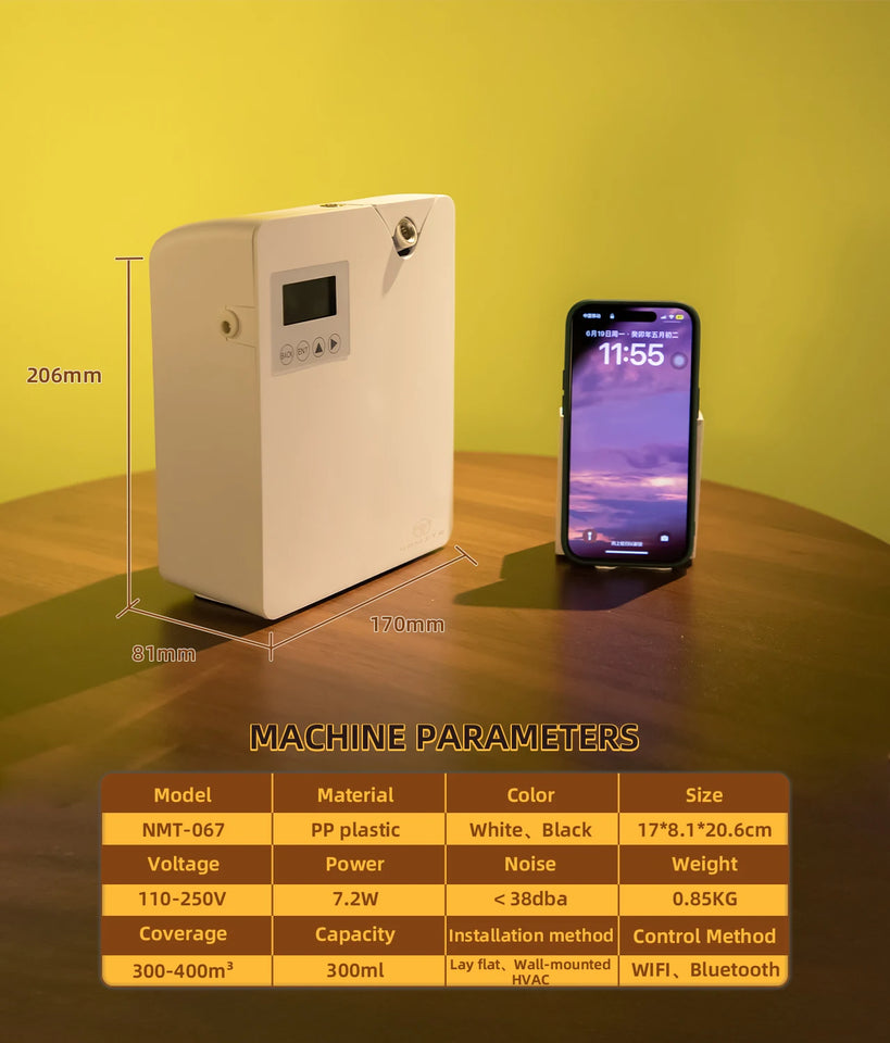 NAMSTE Aroma Diffuser WIFI Electric Aromatic Oasis Bluetooth Room Fragrance  Air Freshener Essential Oils  Purifiers 400m³