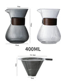 Hand Brewed Glass Coffee Sharing Pot Barista Tools Household Filter Coffee Pot Set Coffeeware Teaware Coffe Accessories