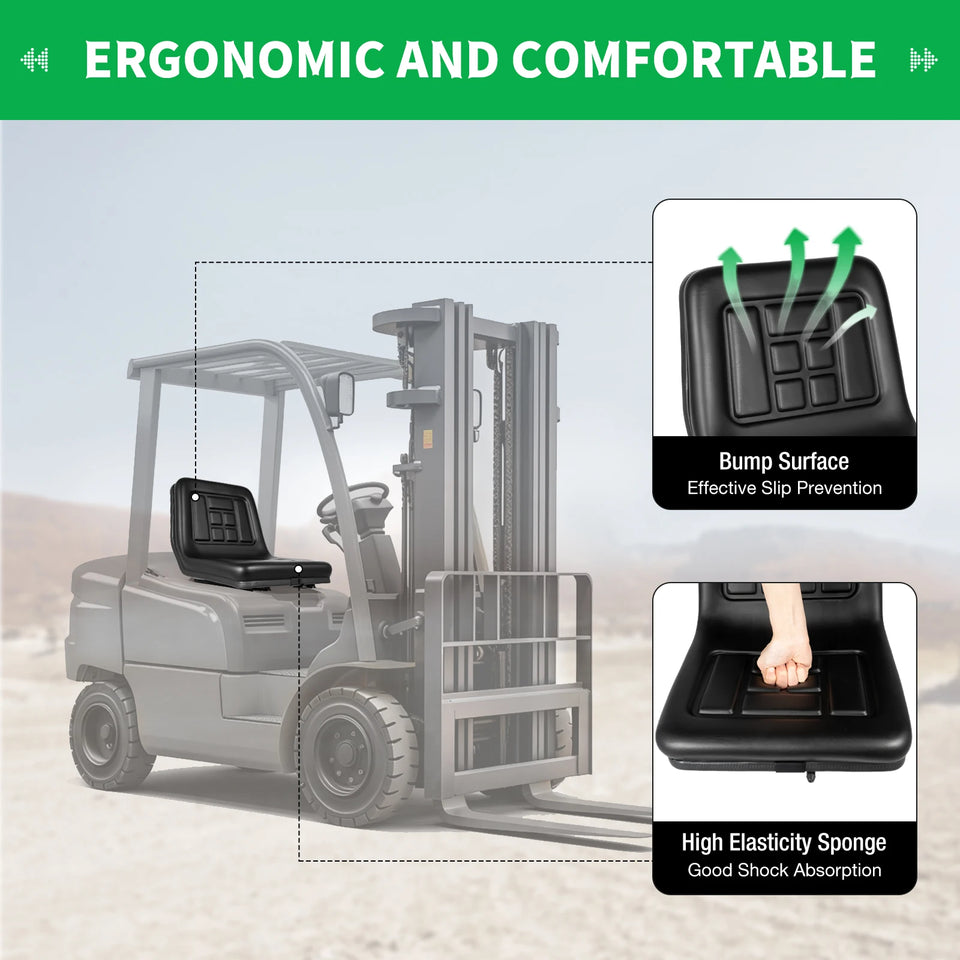 Universal Tractor Seat High Back Seat Suitable for Tractors, Harvesters, Forklifts, Excavators, Dump Trucks