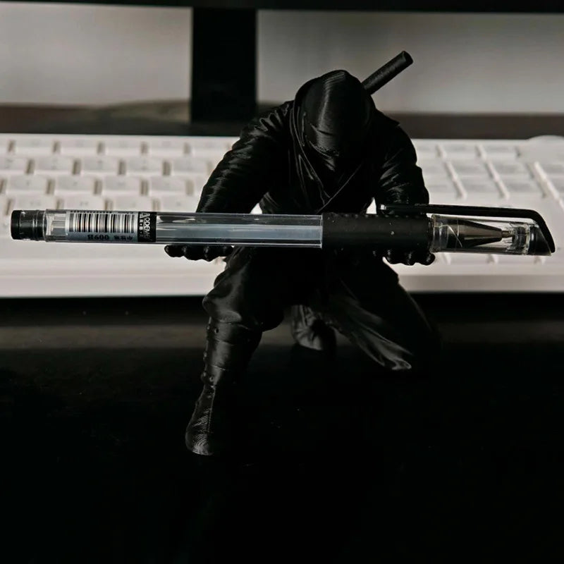 1pc/3pcs 3d Printed Ninja Pen Holder Unique Figurine Stationery Organizer Pencil Figurines Desk Decor Craft For Pen Storage Gift