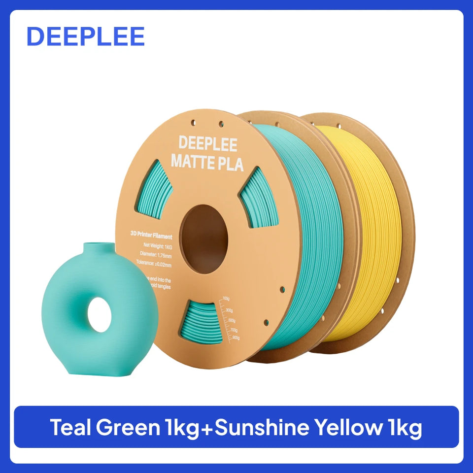 DEEPLEE Matte PLA Filament 1KG,1.75mm FDM 3D Printer Filament Dimensional Accuracy +/- 0.02mm, 1kg Carboard Spool (2.2lbs)