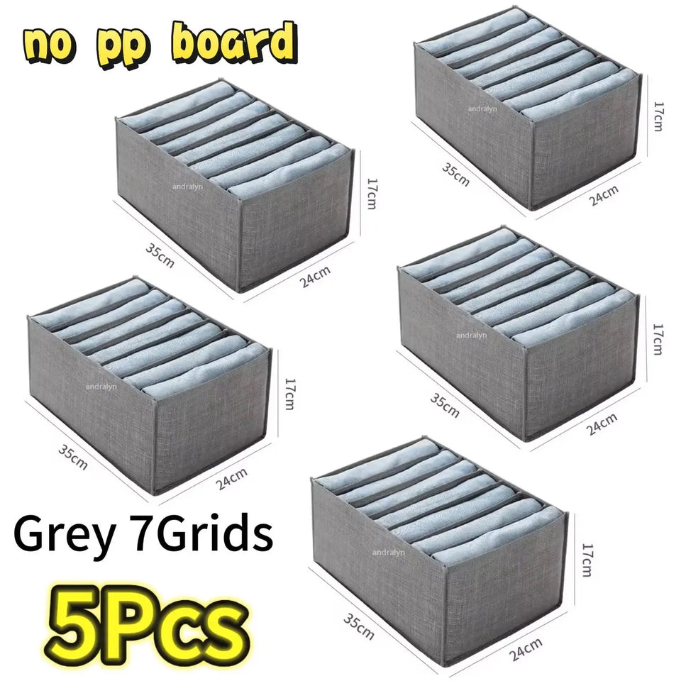 Closets Clothes Organizer Pants Jeans Storage Box Cabinet Drawer Organizer Underwear Socks T-Shirt Wardrobe Storage Organizers