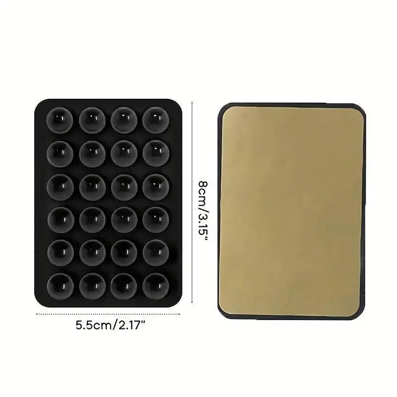 Silicone Suction Phone Holder Mat Multi-functional Suction Cup Phone Stand Square Anti-Slip Single-Sided Case Mount Back Sticker