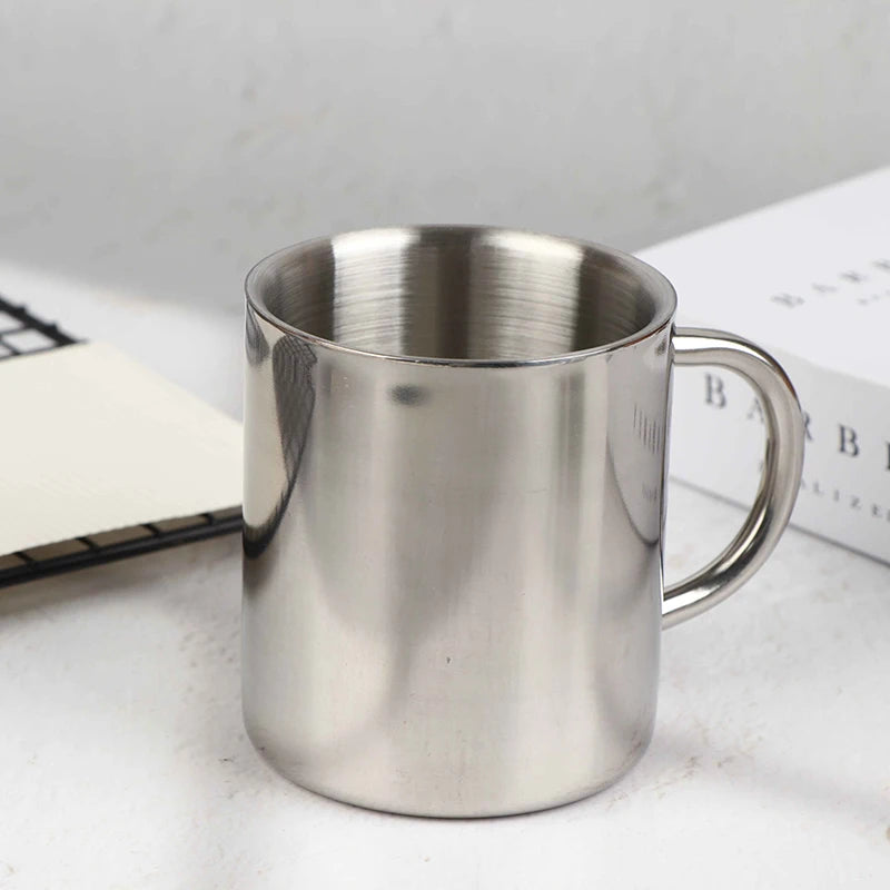 Travel Tumbler Jug Children's Milk Tea Cups Office Water Mug Double Wall 304 Stainless Steel Coffee Mug Without Lid Portable Cup