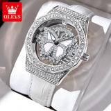 OLEVS 9996 Quartz Watch For Women Top Brand Fashion Woman Wristwatch Butterfly Luxury Waterproof Original Leather Dress Watches