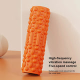 Electric Vibrating Foam Roller Massage Column Rechargeable Muscle Roller 5 Modes Tissue Massager for Bodybuilding