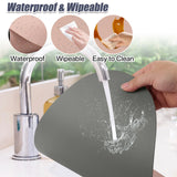 Double Sided Anti Slip PU Pad Table Mat with Coaster Oil-Proof Waterproof Leather Placemat Kitchen Dinner Coffee Tables Mats