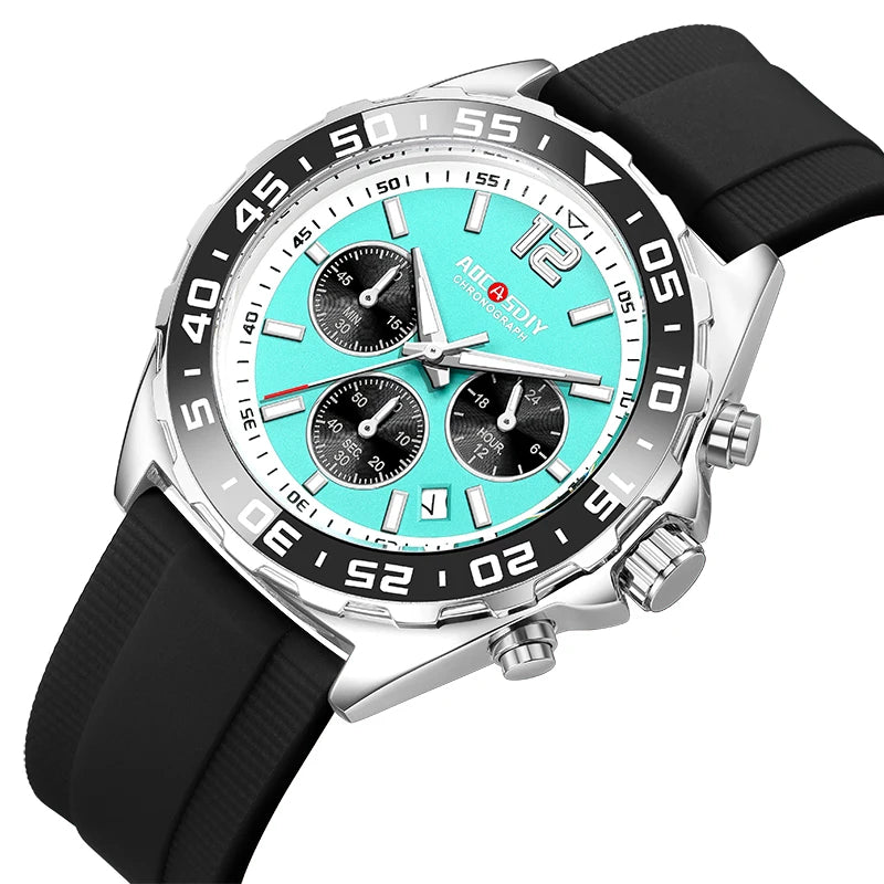 AOCASIDY Fashion Date Quartz Men Watches Top Brand Luxury Male Clock Chronograph Sport Mens Wrist Watch Relogio Masculino