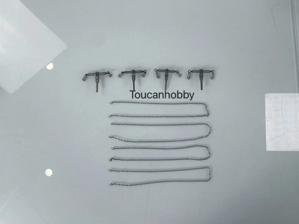4 PCS JDM Spare Metal Binder Chain Tensioner Parts For Toys 1/14 RC JDM-2 Trailer Loader Tamiyaya Radio Control Trucks Diy Car
