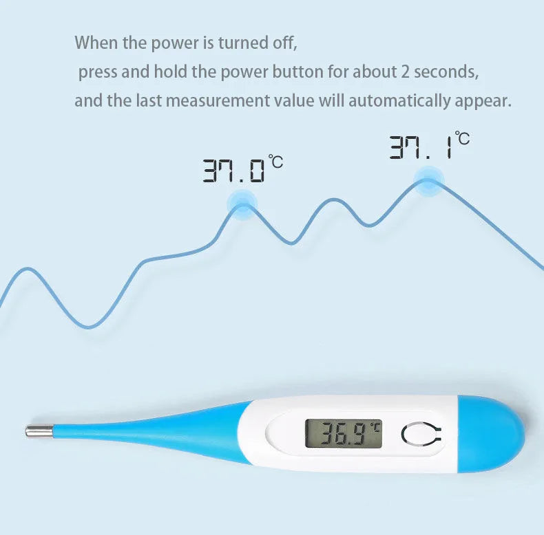 Special anal temperature measurement for farms veterinary soft head  Mercury-free and bendable electronic Medical thermometer